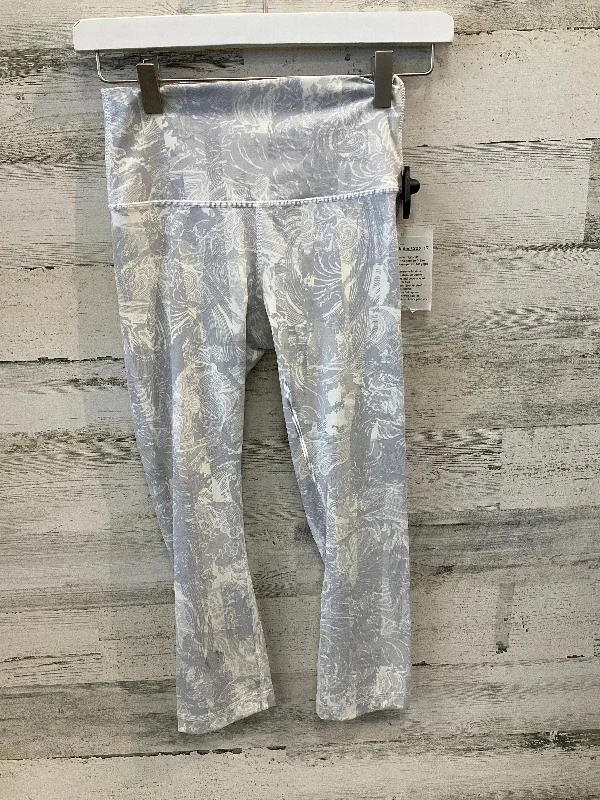 Athletic Leggings Capris By Lululemon In Grey & White, Size: 4