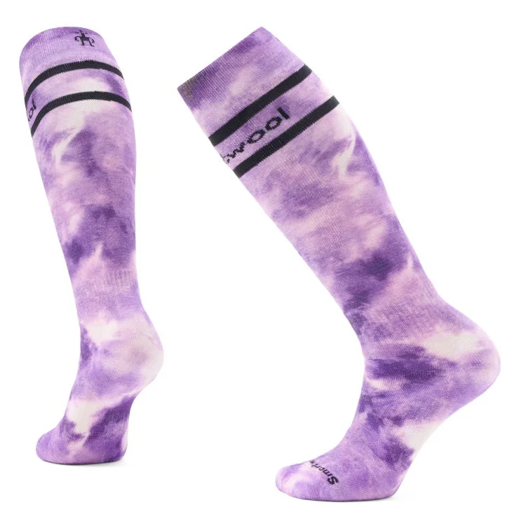 Women's Ski Full Cushion Tie Dye Print OTC Socks